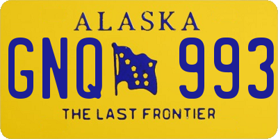 AK license plate GNQ993