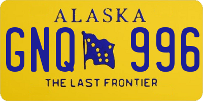 AK license plate GNQ996