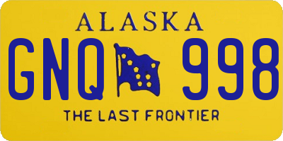 AK license plate GNQ998