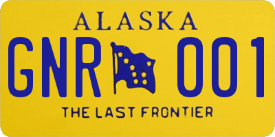 AK license plate GNR001