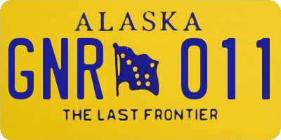 AK license plate GNR011