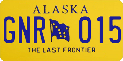 AK license plate GNR015