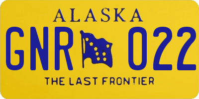 AK license plate GNR022