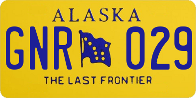 AK license plate GNR029