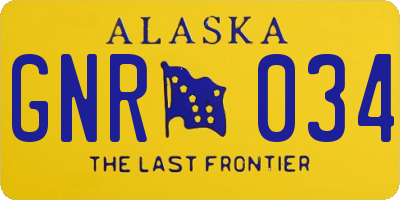 AK license plate GNR034