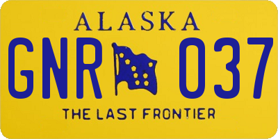 AK license plate GNR037