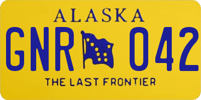 AK license plate GNR042