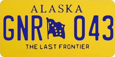AK license plate GNR043