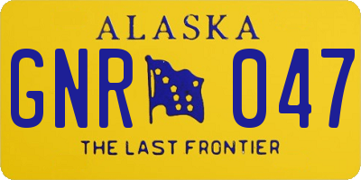 AK license plate GNR047