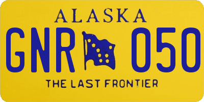 AK license plate GNR050