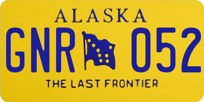 AK license plate GNR052