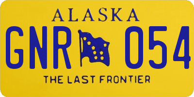 AK license plate GNR054