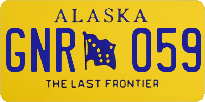 AK license plate GNR059