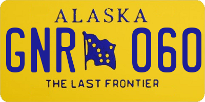 AK license plate GNR060