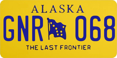 AK license plate GNR068