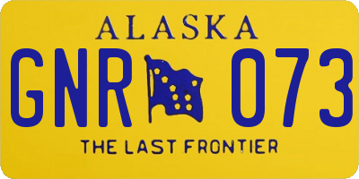AK license plate GNR073