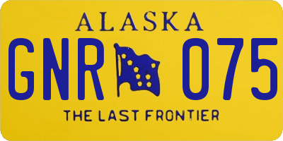 AK license plate GNR075