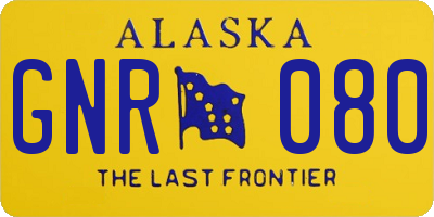 AK license plate GNR080