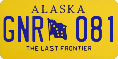AK license plate GNR081