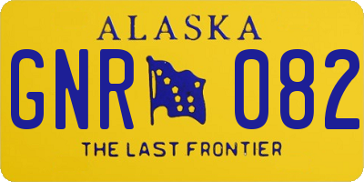 AK license plate GNR082