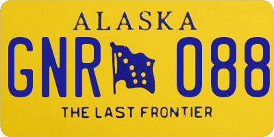 AK license plate GNR088
