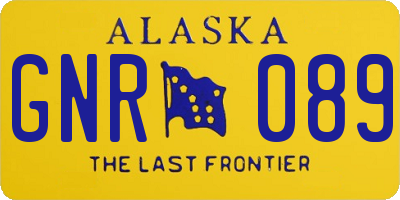 AK license plate GNR089