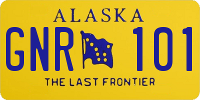 AK license plate GNR101