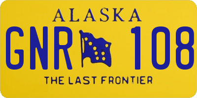 AK license plate GNR108