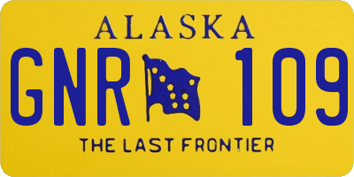 AK license plate GNR109