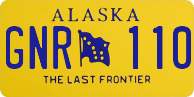 AK license plate GNR110