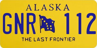 AK license plate GNR112