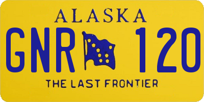 AK license plate GNR120