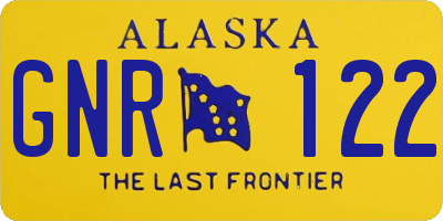 AK license plate GNR122