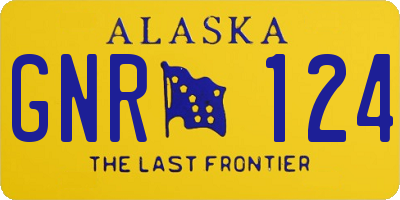 AK license plate GNR124