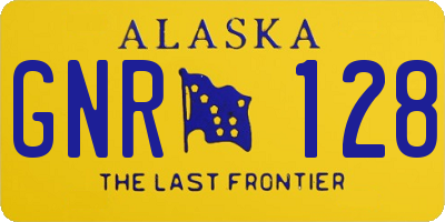 AK license plate GNR128