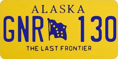 AK license plate GNR130