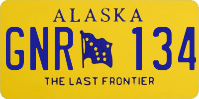 AK license plate GNR134
