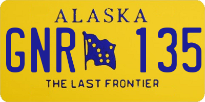 AK license plate GNR135