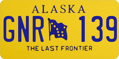 AK license plate GNR139