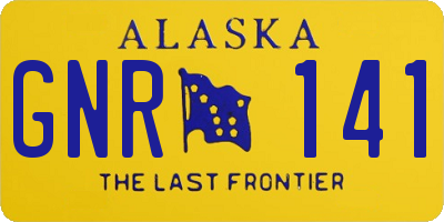 AK license plate GNR141