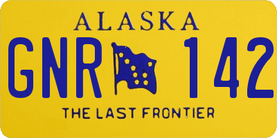 AK license plate GNR142