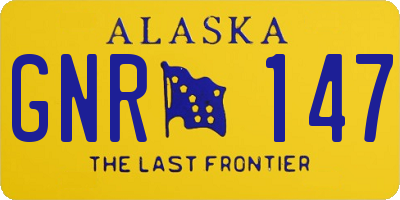 AK license plate GNR147