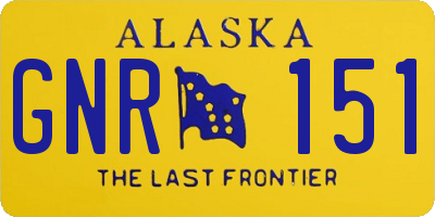 AK license plate GNR151