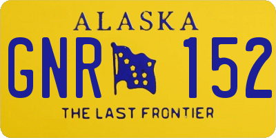 AK license plate GNR152