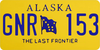 AK license plate GNR153