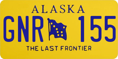 AK license plate GNR155