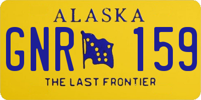AK license plate GNR159