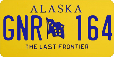 AK license plate GNR164