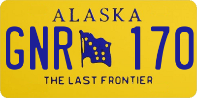 AK license plate GNR170