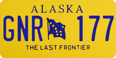 AK license plate GNR177